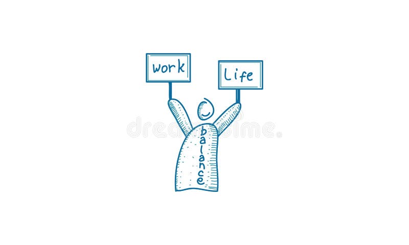 Work Life Balance Template Vector royalty free illustration