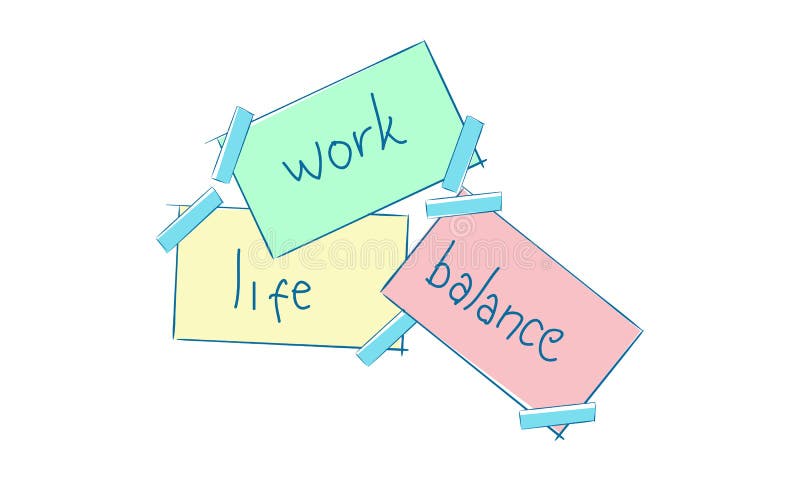 Work Life Balance Template Vector stock illustration