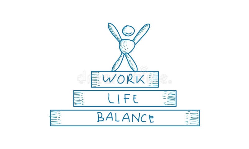 Work Life Balance Template royalty free illustration