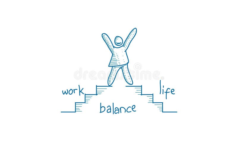 Work Life Balance Template Vector royalty free illustration