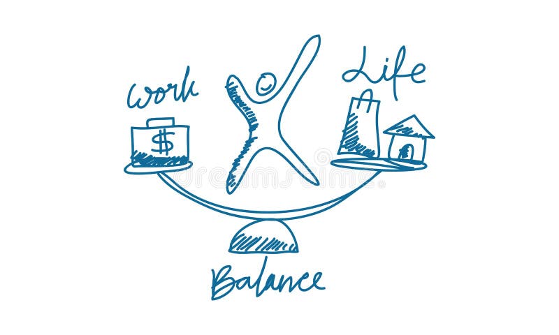 Work Life Balance Template Vector royalty free illustration