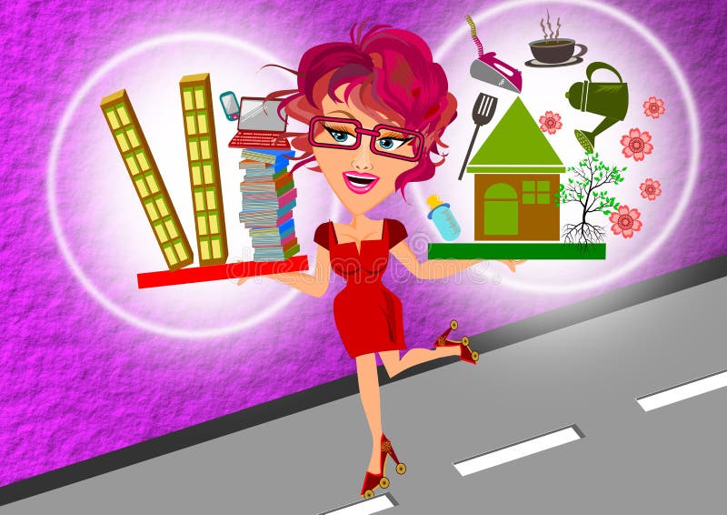 Work life balance stock illustration