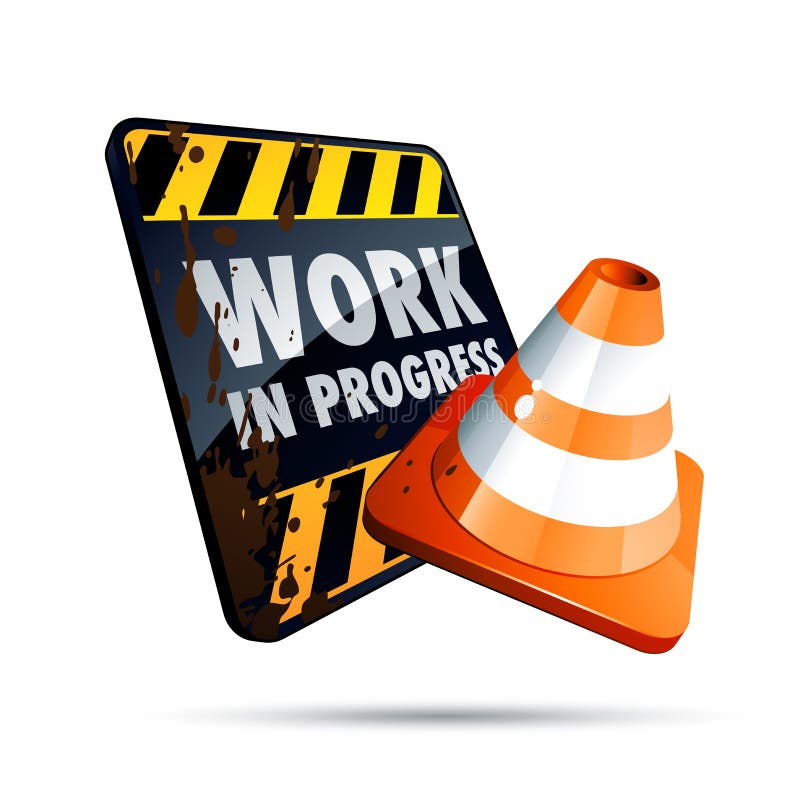 Work in progress royalty free illustration