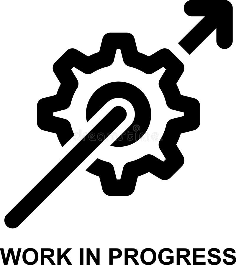 Work in progress, wip, project, progress, process, engineering outline icon for web mobile app presentation printing