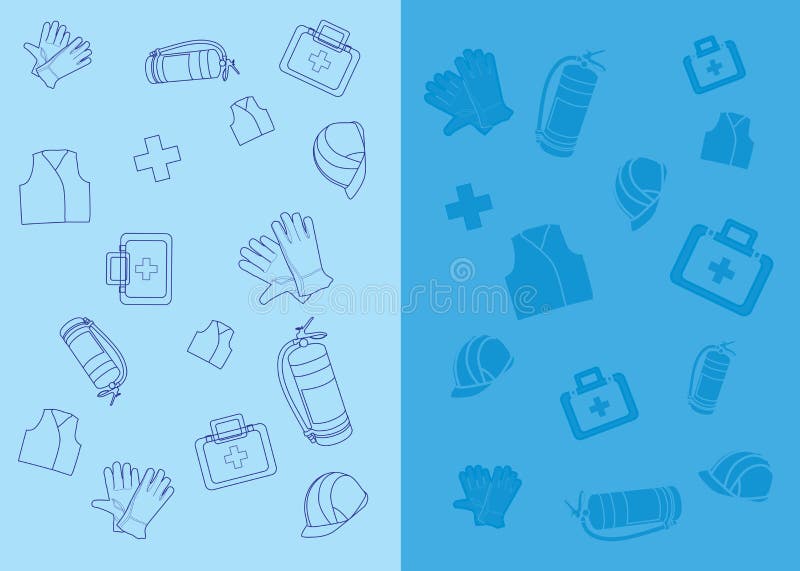 Work safety icons vector illustration