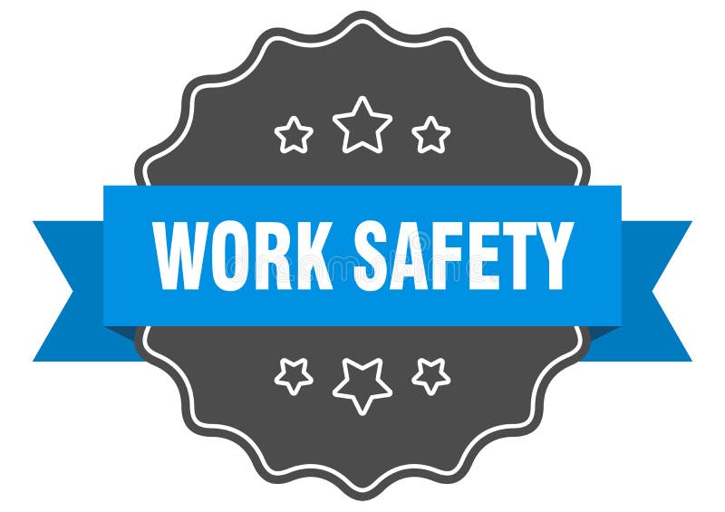Work safety label stock illustration