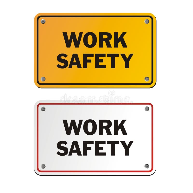 Work safety signs stock illustration