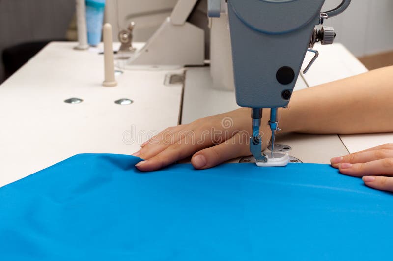 Work at the sewing machine stock image. Image of machine 28771173