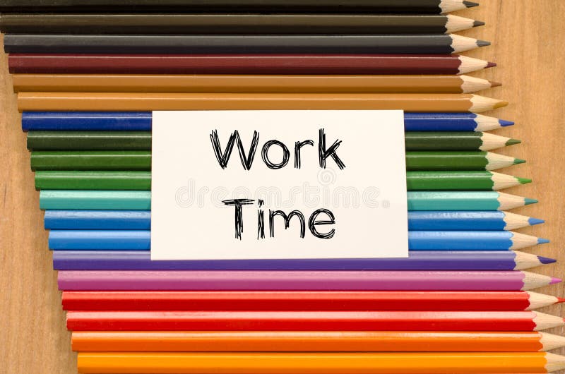Work time text concept royalty free stock images