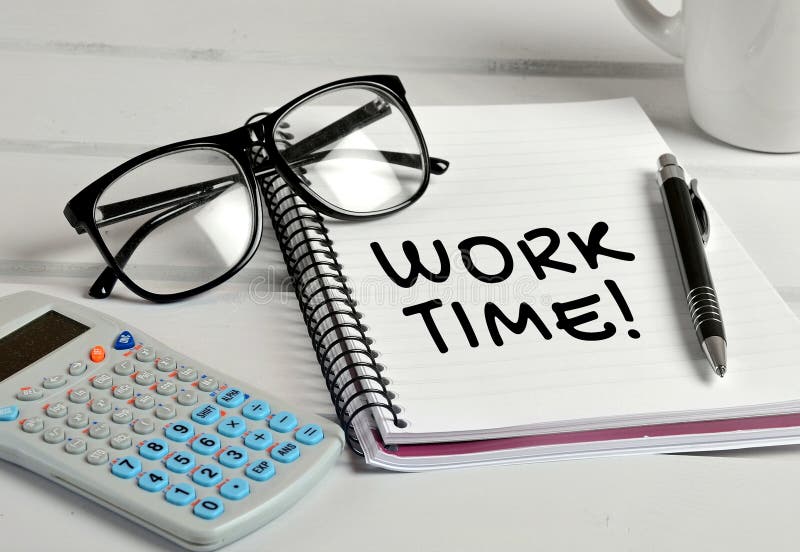 Work Time word stock image. Image of deadline, gray, object  54565477