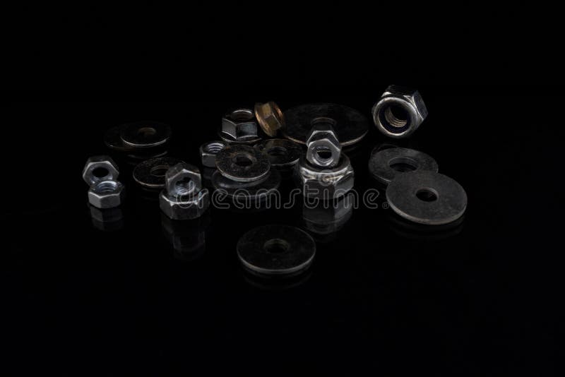 Work Tools Nuts and Washers Stock Photo Image of washers, construction 184097860