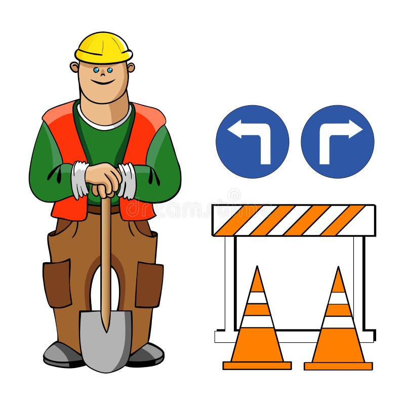 Worker stock vector. Illustration of cheerful, strong - 22491978