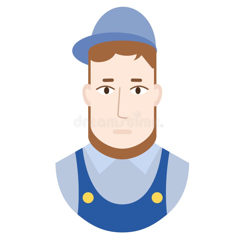 Worker flat illustration on white vector illustration Worker flat illustration on white vector illustration
