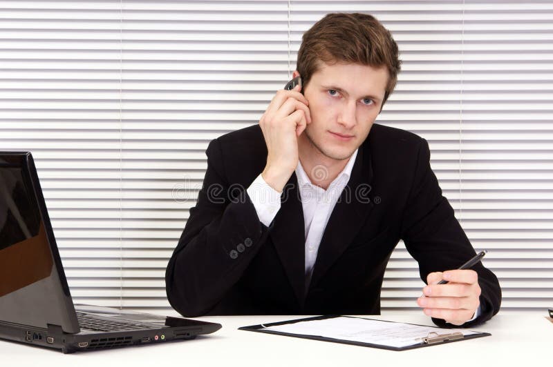 Worker with laptop