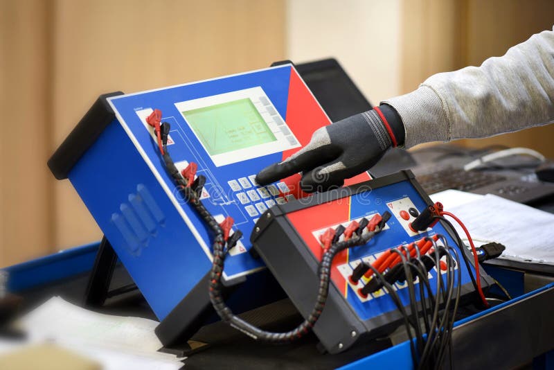 Testing Machine for Electrical Components Stock Image Image of