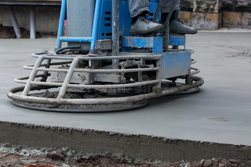 Tool for Smooth Concrete Surface Stock Image - Image of constructor