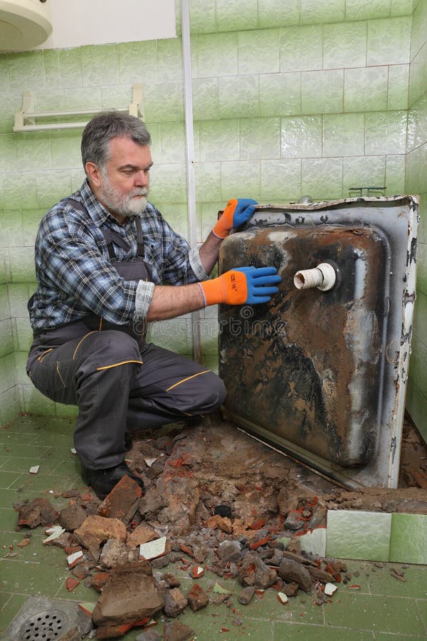 Home Renovation, Bathroom Demolish Stock Image Image of professional