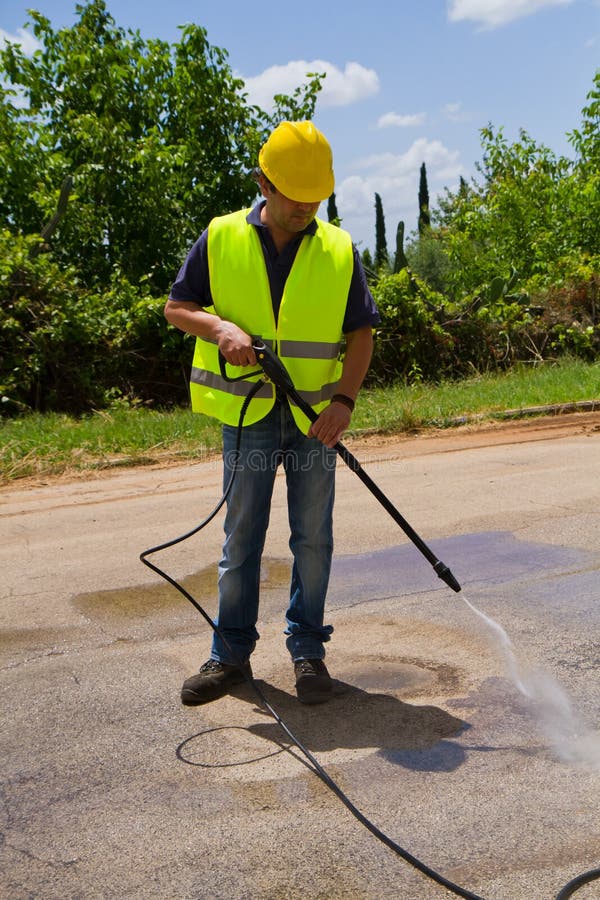 Worker washing stock image. Image of bleach, worker, foam 91455029