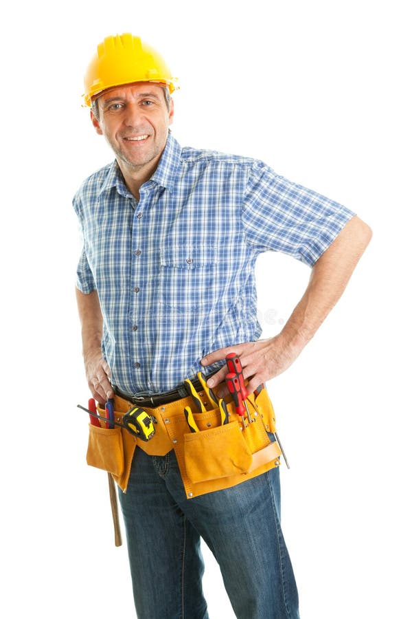 Worker wearing hard hat stock image. Image of hardhat - 18777397