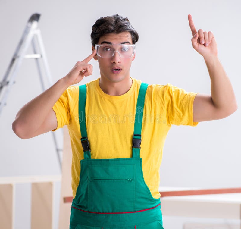 The Worker Wearing Protective Goggles at Construction Site Stock Photo Image of glasses
