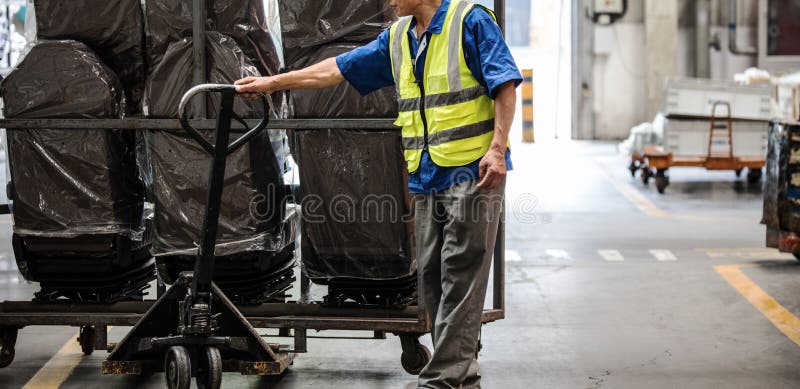 Workers in machinery factory in China. stock images