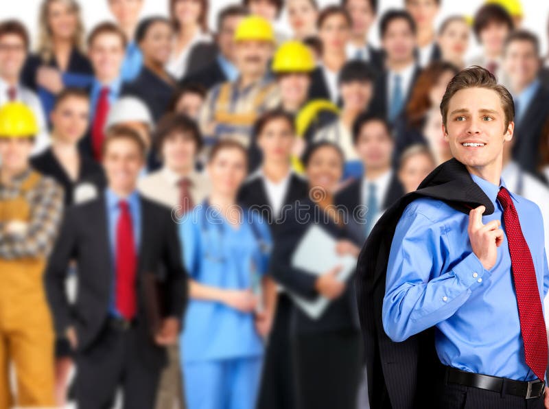 Large group of smiling business people, doctors and workers. Architect uniform stock images, royalty-free photos and pictures