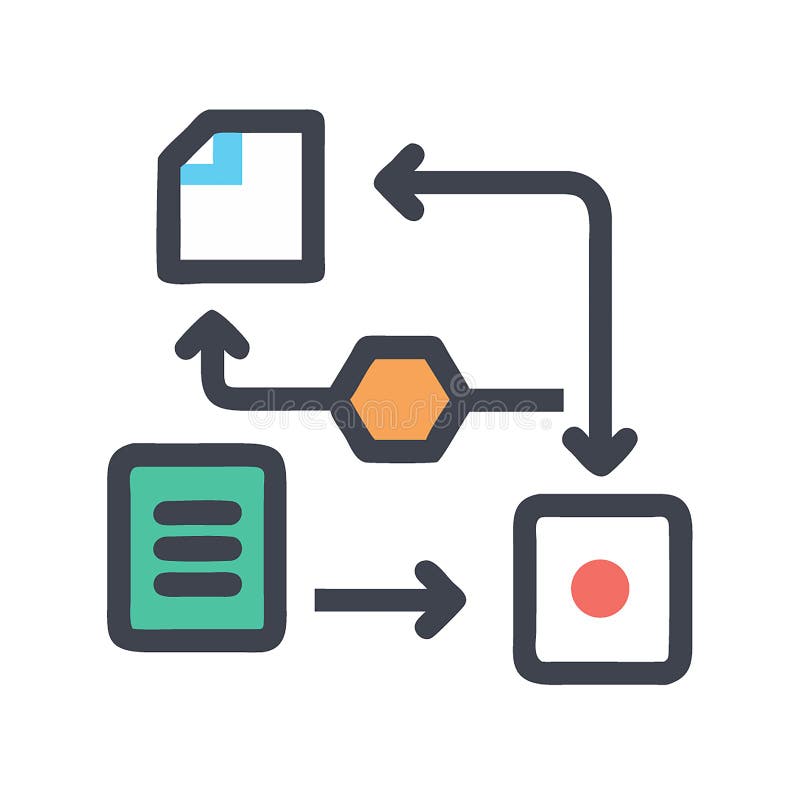 Workflow-Symbol stock abbildung