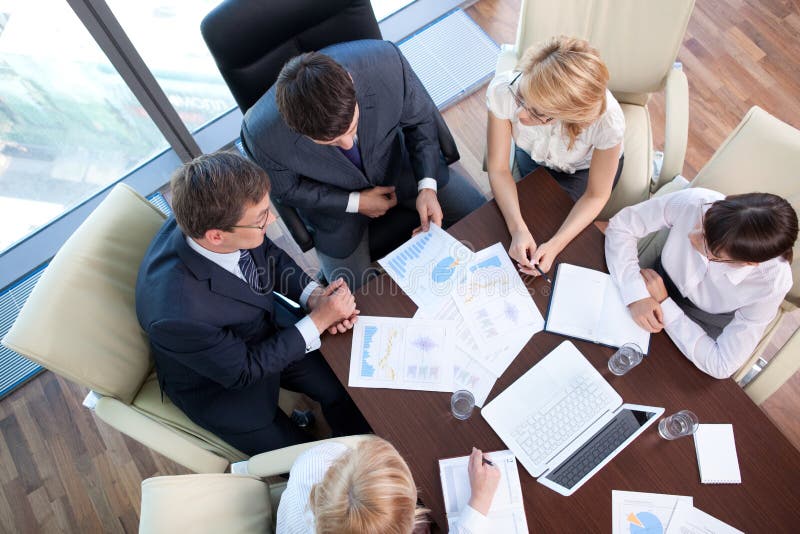 Business people at the negotiating table in the office. Negotiating table stock images, royalty-free photos and pictures