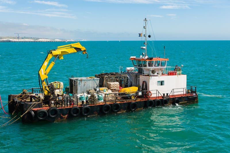 Working barge stock image. Image of anchor, closeup, britain 43248743