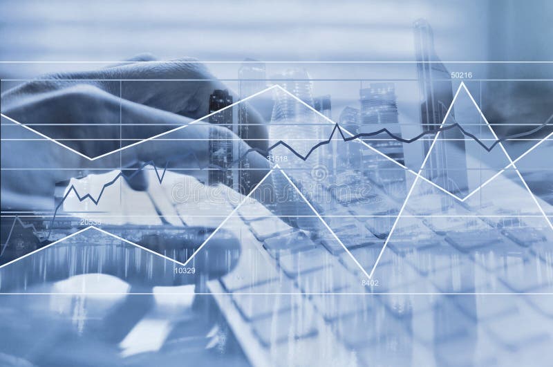 Working with big data, computer calculations concept, business analysis royalty free stock photo