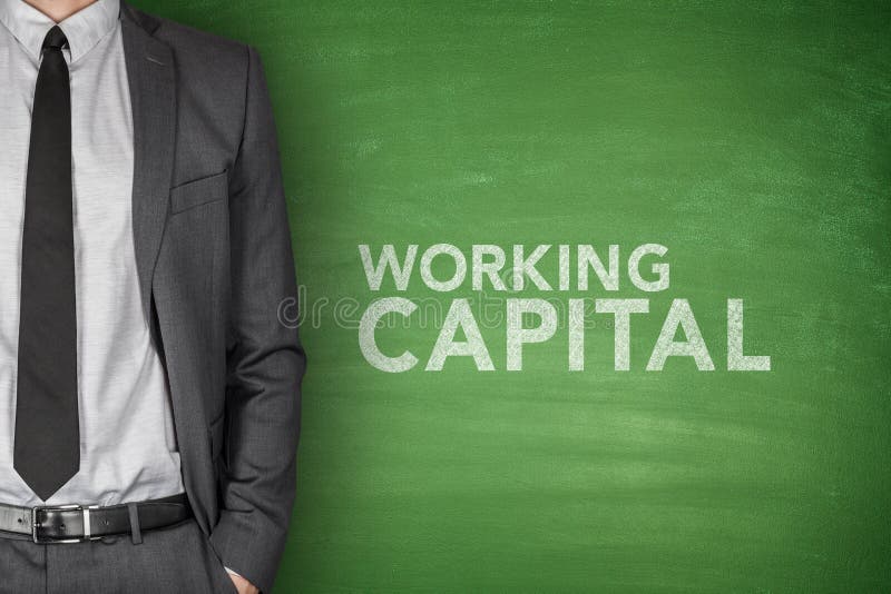 Working capital on blackboard