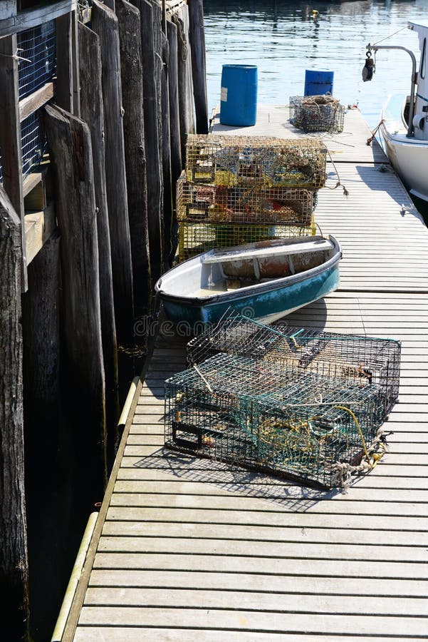 Working Fishing Dock stock image