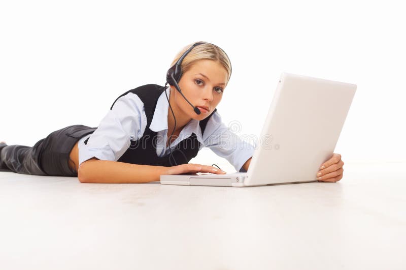 Working on the floor stock photo. Image of secretary, floor 4988616
