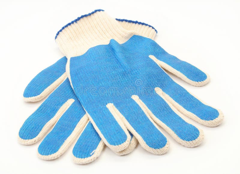 Pair of working gloves isolated on white background. Pair working gloves stock images, royalty-free photos and pictures