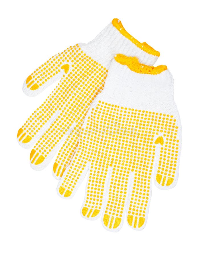 Working gloves isolated on white background. Pair working gloves stock images, royalty-free photos and pictures