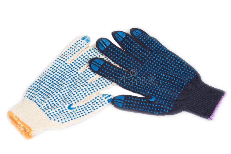 Work gloves black white cotton isolated background. Pair working gloves stock images, royalty-free photos and pictures