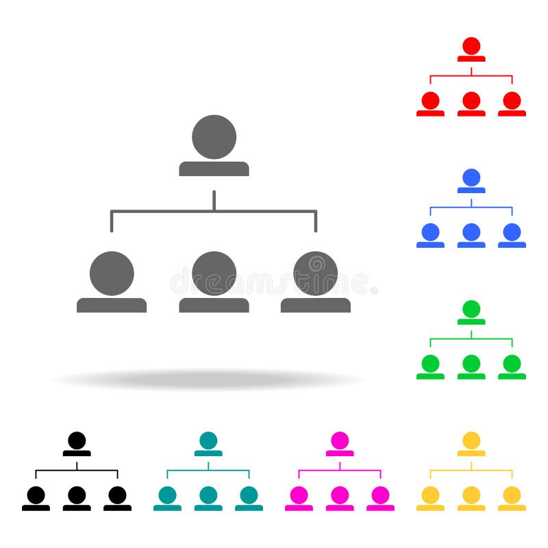 Working hierarchy icon. Elements of teamwork multi colored icons. Premium quality graphic design icon. Simple icon for websites, w stock illustration