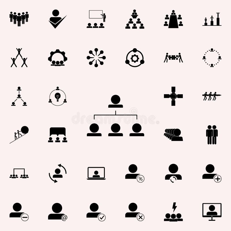 Working hierarchy icon. Teamwork icons universal set for web and mobile vector illustration