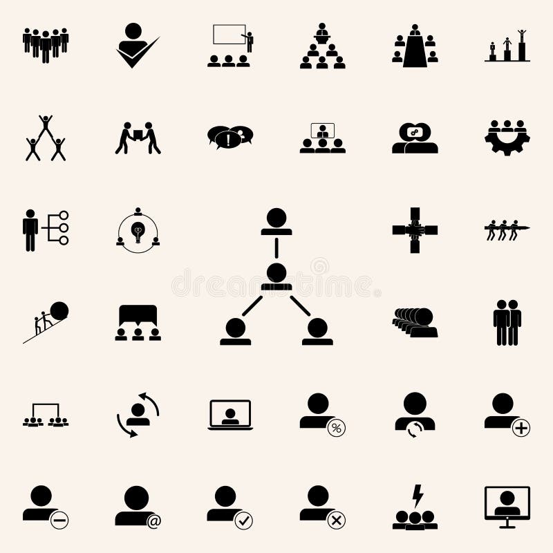 Working hierarchy icon. Teamwork icons universal set for web and mobile vector illustration