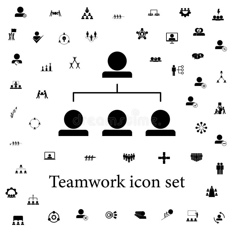 Working hierarchy icon. Teamwork icons universal set for web and mobile vector illustration