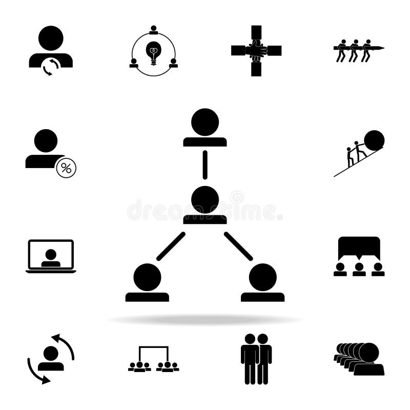 Working hierarchy icon. Teamwork icons universal set for web and mobile stock illustration