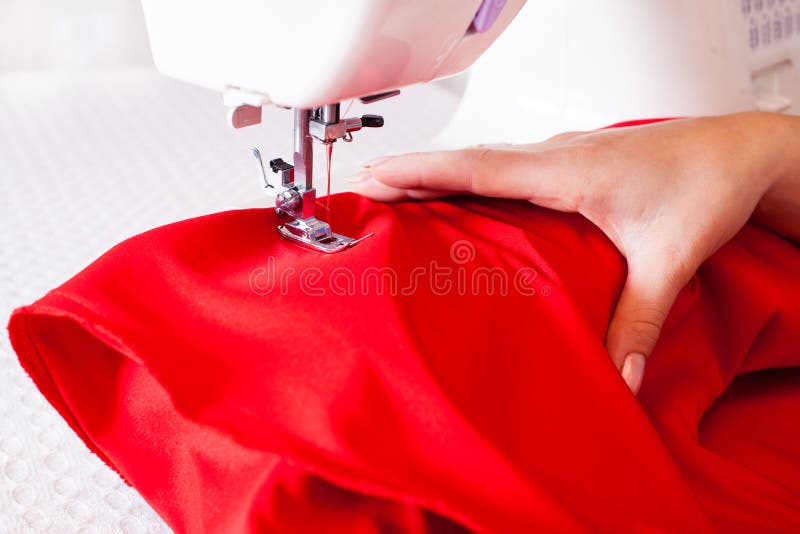 Working from Home, a Tailor at Work. Stock Image Image of sewer