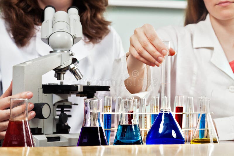 Working in a lab royalty free stock image Working in a lab royalty free stock image