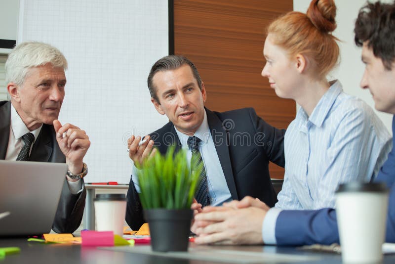 Working Process at Business Meeting Stock Image - Image of career ...