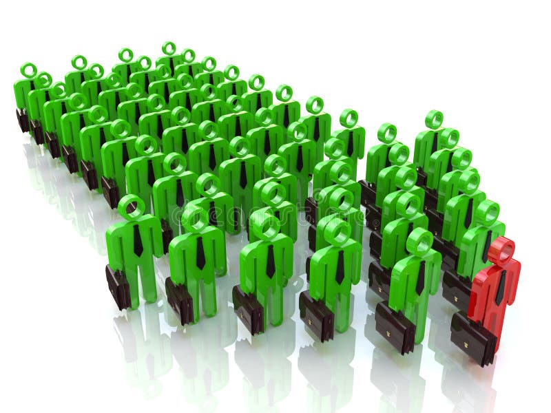 Working team moving forward vector illustration