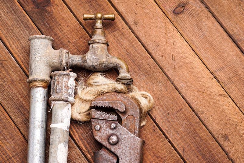 Working Tools, Plumbing, Pipes and Faucets Stock Photo Image of