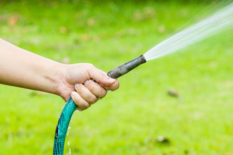 Working watering garden from hose