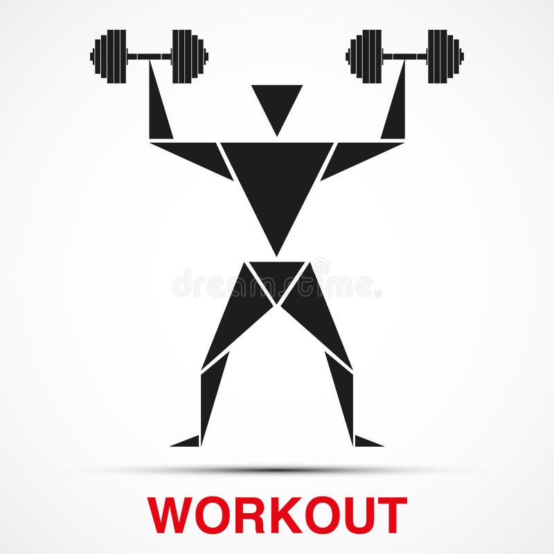 Workout logo stock vector. Illustration of active, action - 24656228