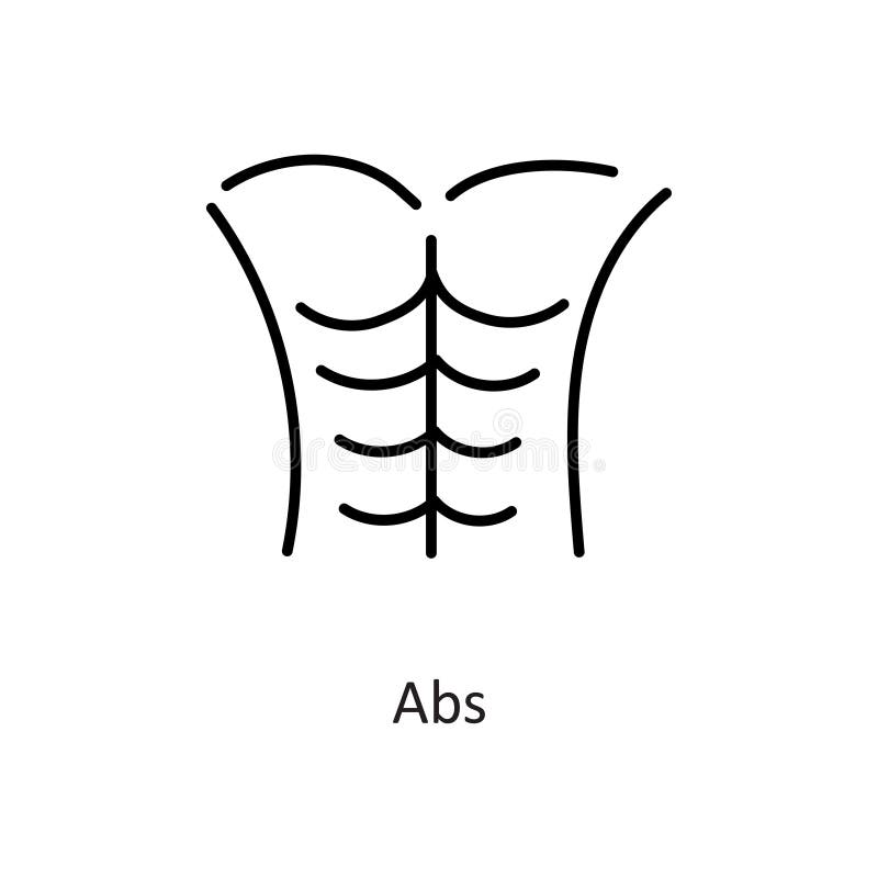 Sixpack abs Icon - Download in Colored Outline Style