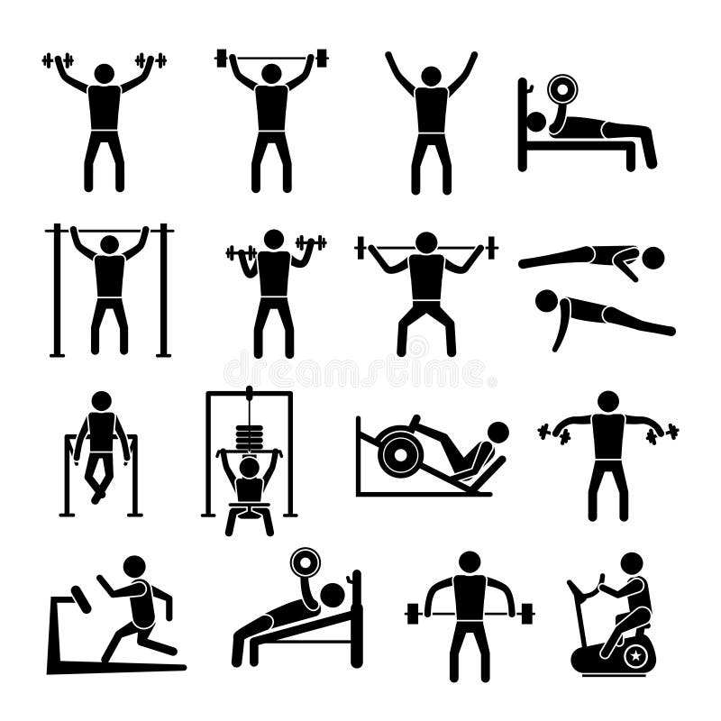 Training Icons Set Stock Vector by ©garagestock 106571504